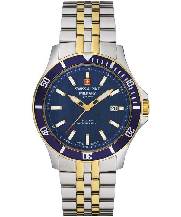 

Swiss Alpine Military By Grovana Challenger Кварцевые часы с синим циферблатом 7022.1145 100 м Мужские часы синий