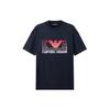 SS23 Logo Embroidered Crew Neck Short Sleeve T-Shirt Men Tops Navy-Blue Orange 3R1TZ4-1JUVZ-09K3
