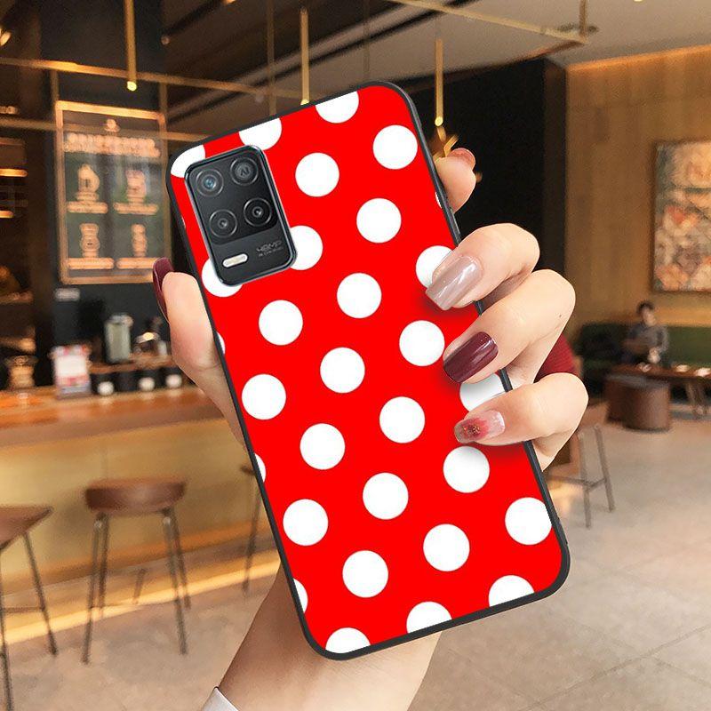 Red Black Gold Polka dots Dot Phone cover For oppo Realme 8Pro 6PRO 6i 7pro 9i 9pro C11 C21Y C21 C25Y C25S C3 Q3S XT Cases coque