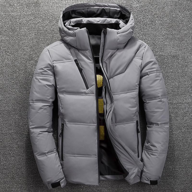 Men's Short Winter Jacket with Detachable Hood—Thickened, Youthful Korean-Style Casual Warm Jacket