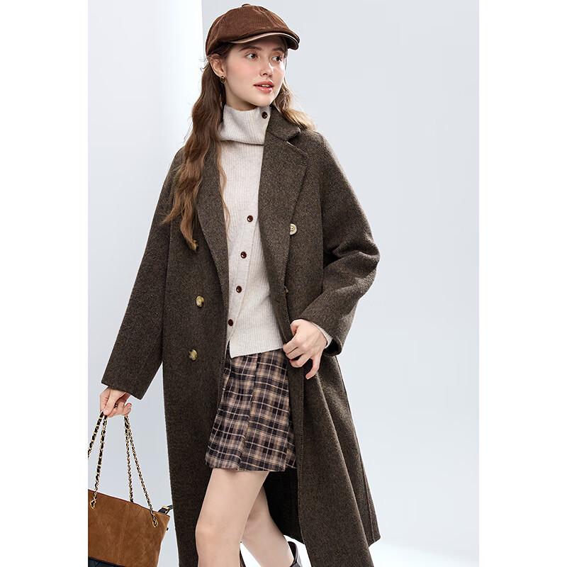 Betu Women's Elegant Mid-Length Wool Blend Coat