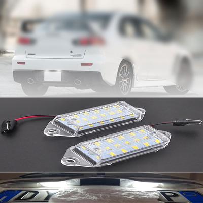 2 pezzi LED luce targa per Mitsubishi Lancer 2003-2017 e 2007-2016 Evo Evolution X Tail Tag Lamps