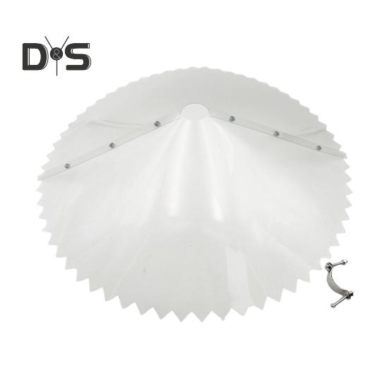 Wrap-Around Birds Feeder Squirrel Baffle with Serrated Edge Weather-proof Outside Hanging Bird House Pole Mount Transparent Raccoon Squirrels Rodents