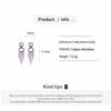 Silver Needle Rhinestone Geometric Tassel Earrings - High-End Luxury Design for Women