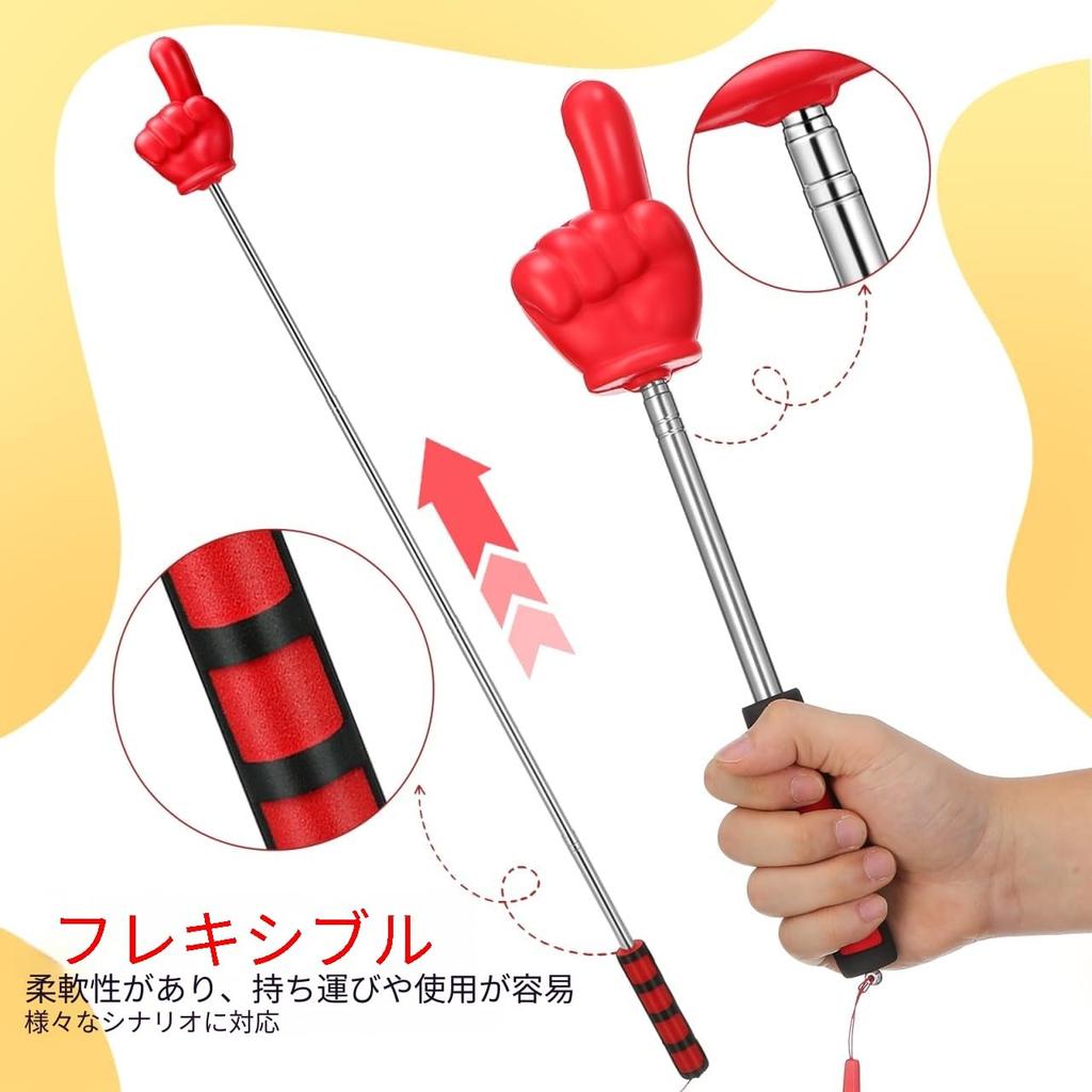 Lurrose Pointing Stick, Extendable, with Soft Handle, Easy to Grip, Suitable for Presentations, Classes, Training Sessions, and Meetings, Lightweight,