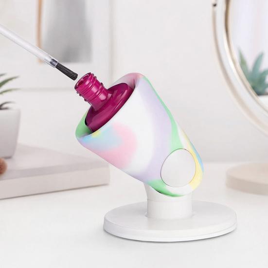 Nostalgie Hinge Untippable Nail Polish Bottle Holder, Anti-Spill Tilted Stand, Display Rack for Home, Salon