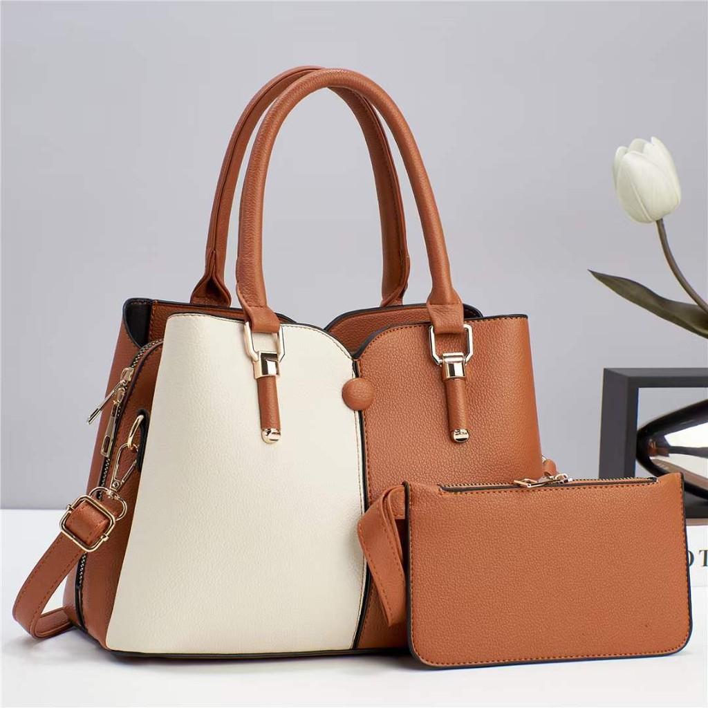 Pu Womens Pouch Set With Fashion Splicing Design For Casual Travel And Daily Use