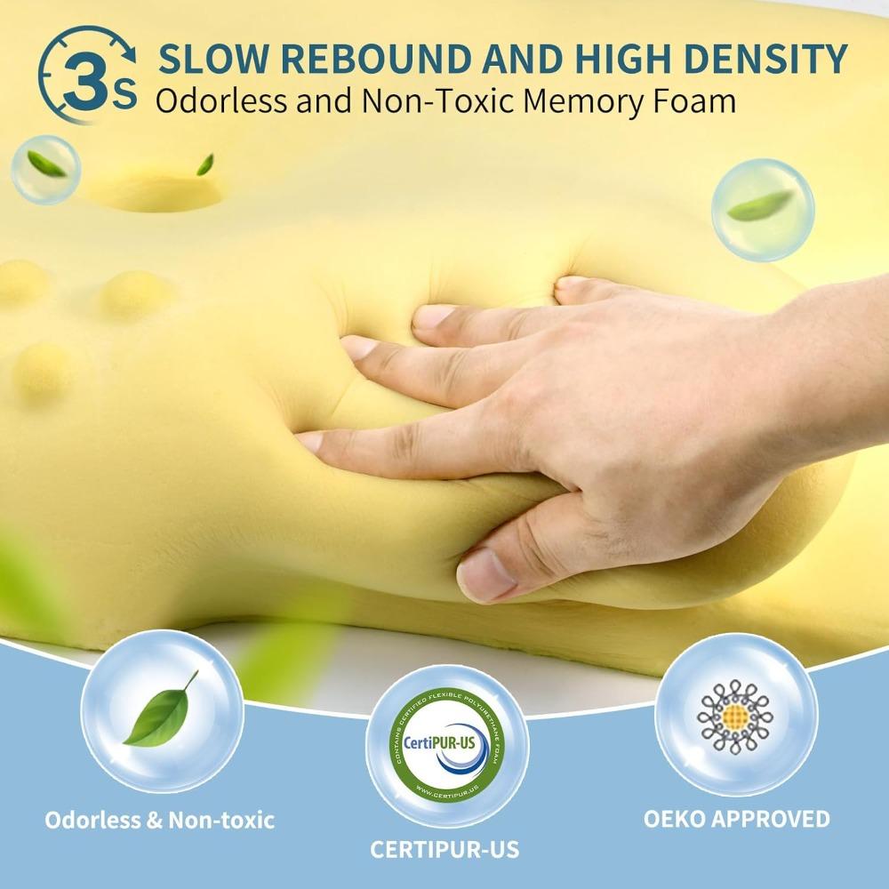 Úleva od bolesti Paměťová pěna Polštáře Podpora krku Chladivý boční spací polštář pro spáče na zádech a břiše