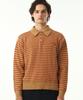MOONSUN 02 M.C Unisex, Stripe Wool Collar Knit / Beige