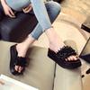 2025 Source Supply Muffin Thick Bottom Internet Celebrity Cool Slippers Women Wear 2025 New Small Size Slippers
