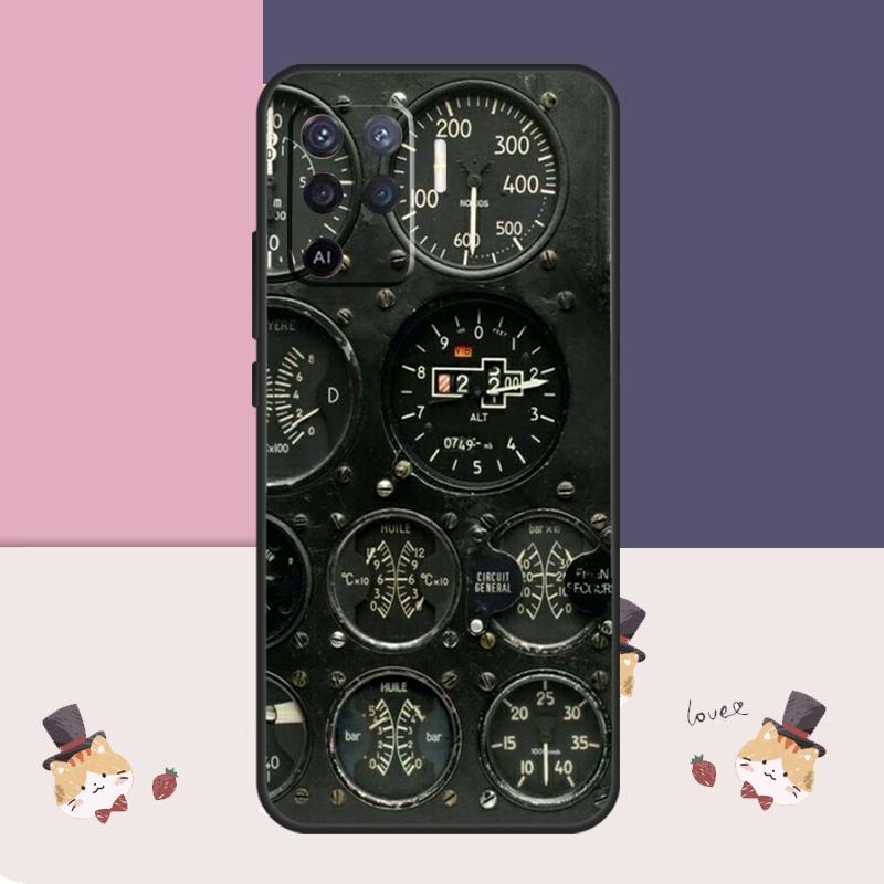 Flugzeug Cockpit Armaturenbrett Hülle Für Oppo A38 A58 A78 A98 A54 A74 A94 A18 A57 A17 A77 A80 A60 A40 A96 A76 A16 A15 A5 Pro