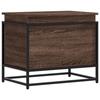 Storage Box with Lid Brown Oak Engineered Wood