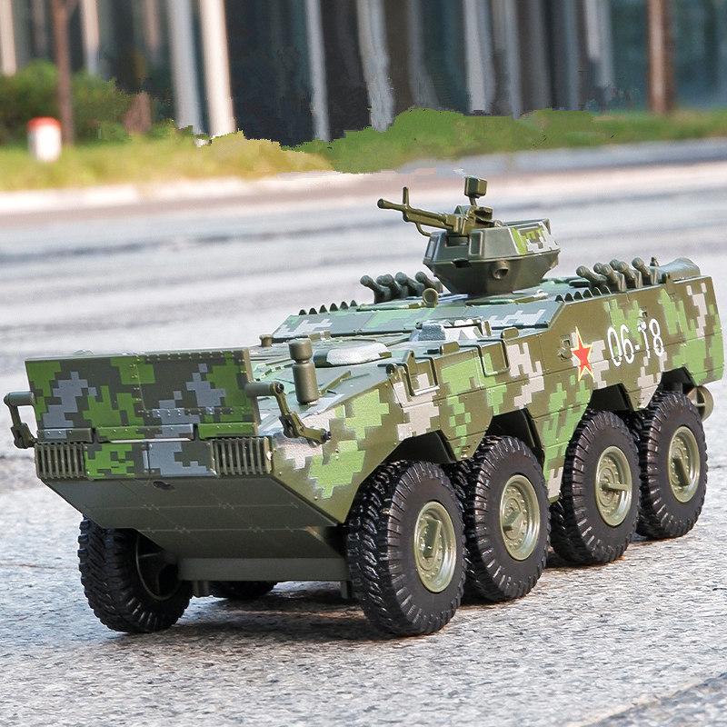 1:24 Legerat Pansarbil Lastbilsmodell Pressgjutna Leksak Polis Explosionssäker Bil Infanteristridfordonsmodell Ljud Ljus Barnpresent