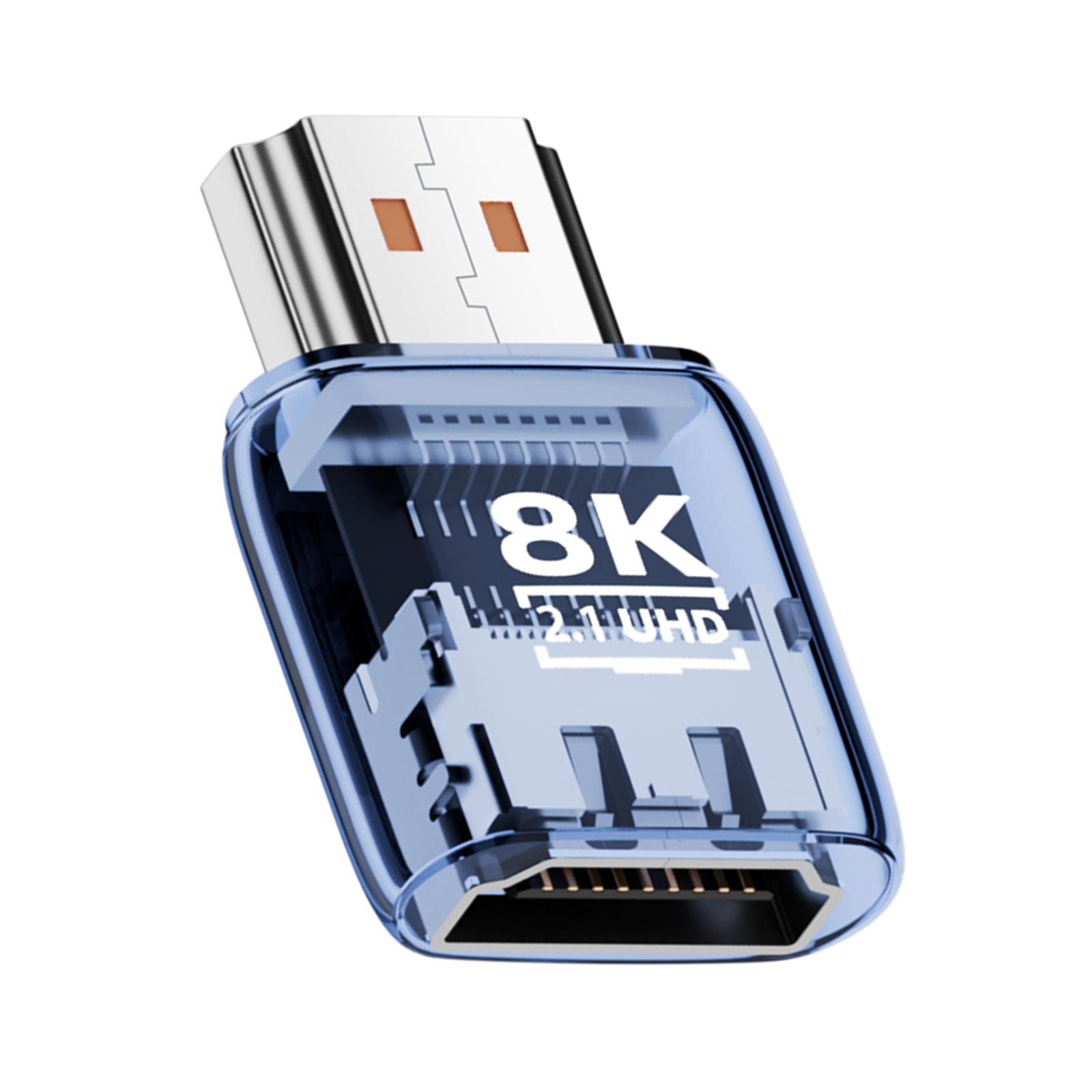

Fast Speed HDTV Coupler Transparent ABS 8K60Hz 4K@120Hz Adapters with Stable Signal for PC HDTV Projectors синій