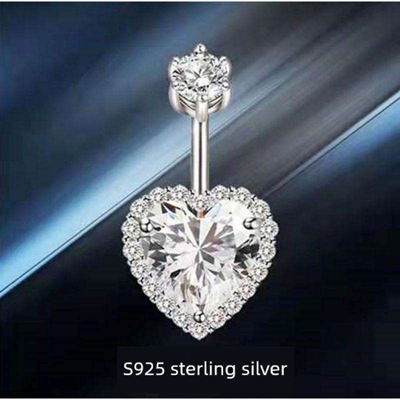 

Sexy Navel Stud European and American Hot Girl Anti-Allergic Large Love Rod Thickness 1.2mm* Rod Length 6mm