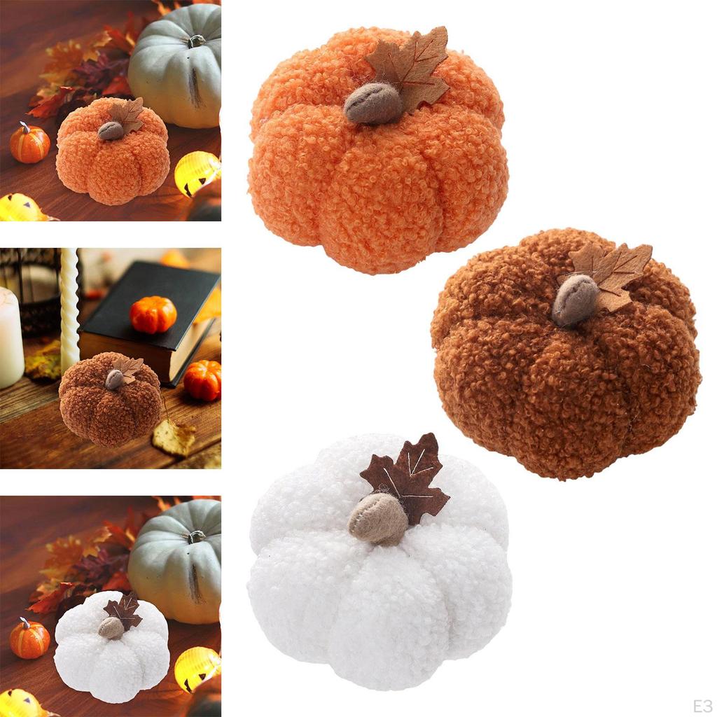 Artificial Pumpkin Realistic Table Centerpiece, Decorative Halloween Decor, Faux Fruit Display for