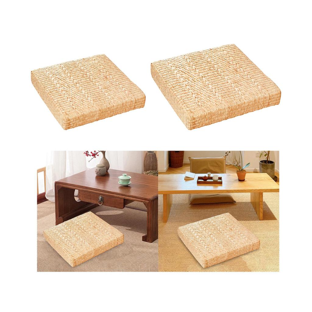Tatami Seat Cushion Chair Cushion Japanese Style Handmade Sitting Mat Yoga Mat