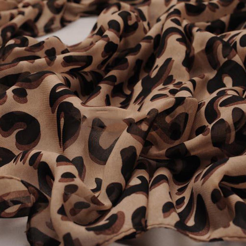 Women Fashion Long Leopard Shawl Scarf Wrap Lady Chiffon Wrap Stole Gift