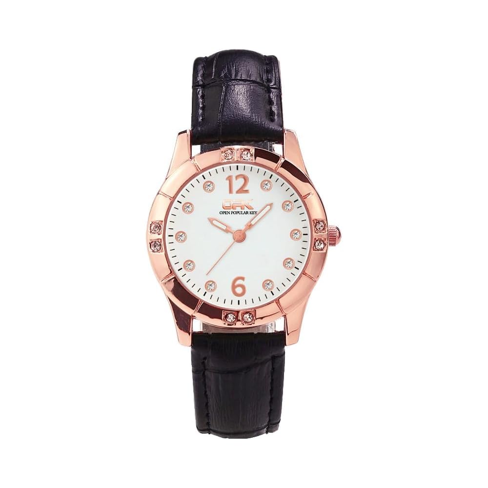 OPK Women s Quartz Watch Simple Elegant Lightweight Waterproof Luminous Black