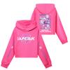 Kids' Long Sleeve Loose Pullover Letter Print Drawstring Hooded Sweatshirt