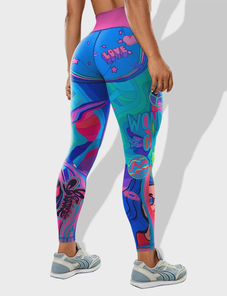 New Cross-Border Personalized High-Elastic Yoga Pants for Running, Cycling, and Outdoor Fitness