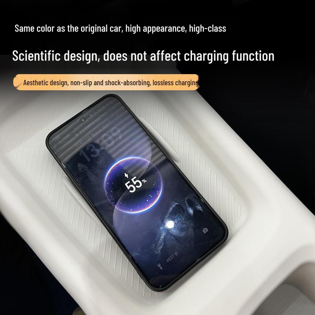 Wuling Bingo S Silicone Mat with Wireless Charging and Cup Holder - Non-slip Central Control Interior Accessory