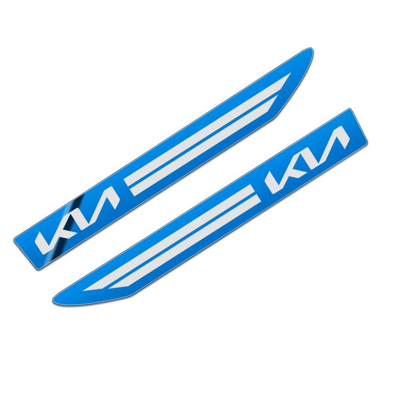 AABIV1 Car Styling 2pcs Side Wing Badge Emblem Fender Sport Car Sticker for Kia Rio Ceed Sportage Cerato Soul Picanto auto Accesspries