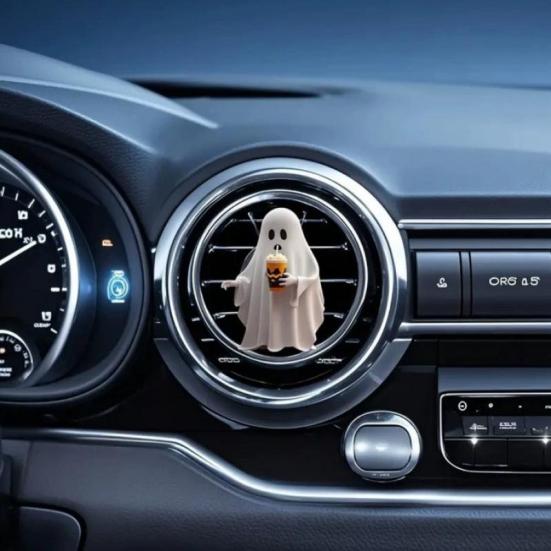 

Yousheng Cute Ghost with Pumpkin Drink Car Vent Clips, Halloween Decorations Ghost Car Diffuser Clips Cute Gifts, Festive Easy-Install Durable Car 1pc