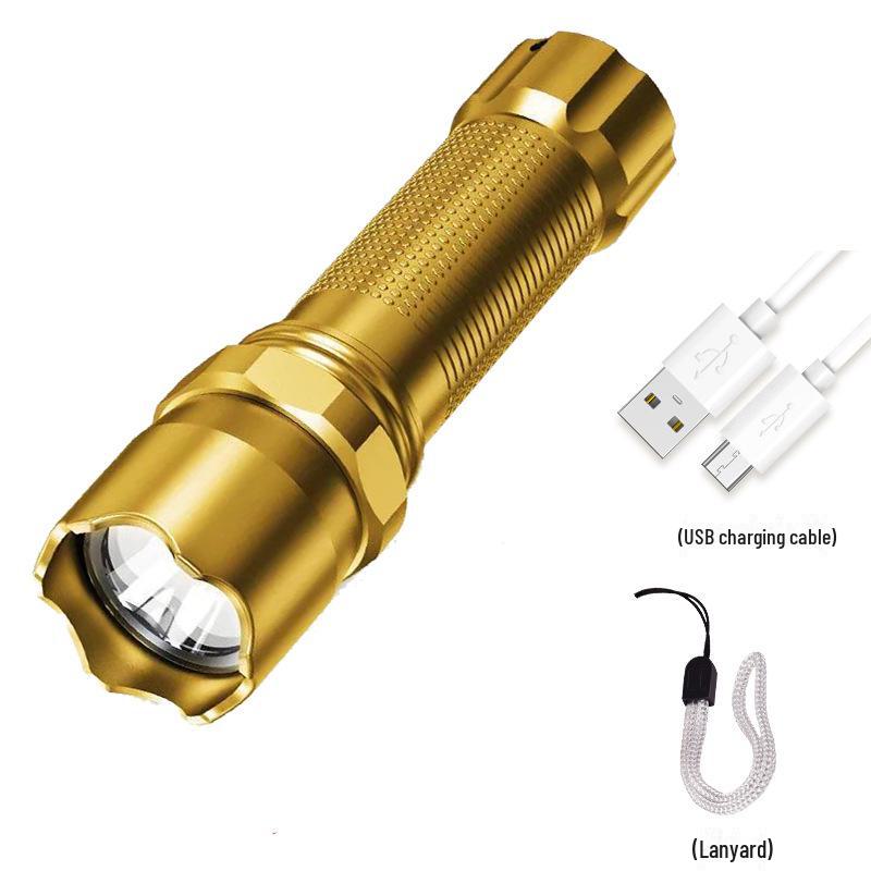 Mini COB Flashlight: USB Rechargeable, Bright Outdoor Light with Plastic Casing