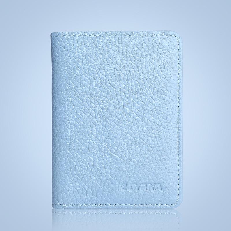 Multi-card Slot Solid Color Portable Leather Card Case Universal  Bank Card Credit Card ID Bus Card Holder Travel Card Organizer