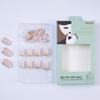Gold Glitter Edged Nude Simple Wearable False Nails - European and American Style