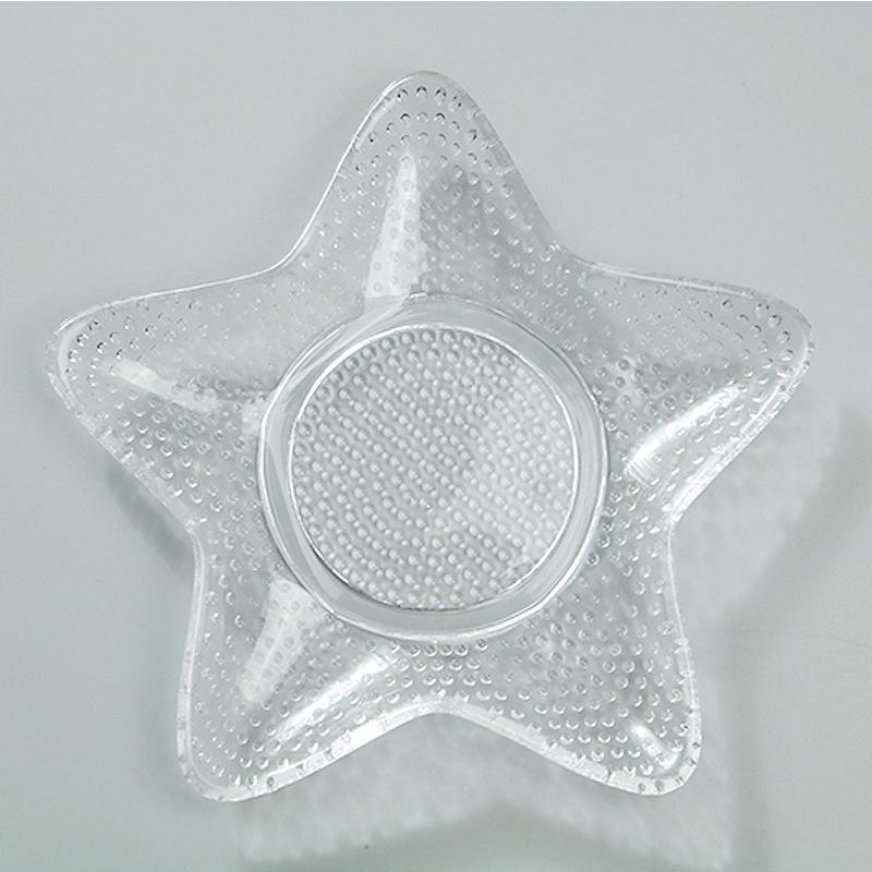 Ocean Series Gold Rimmed Seashell Glass Plate for Snacks & Desserts