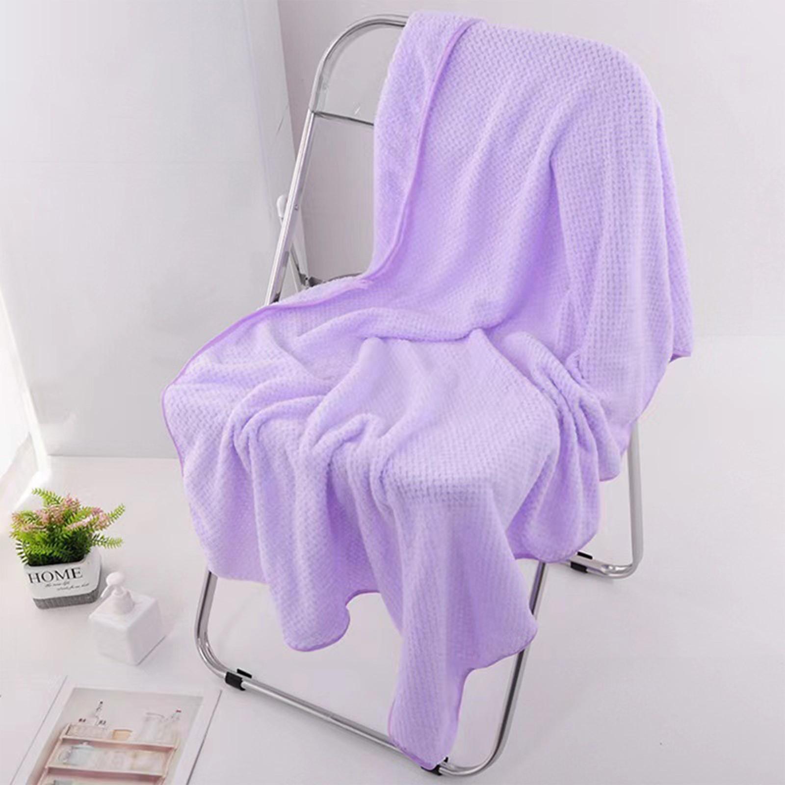 

Банное полотенце из кораллового флиса, полотенце для душа для взрослых, впитывающее утолщенное пляжное полотенце One Size фиолетовый