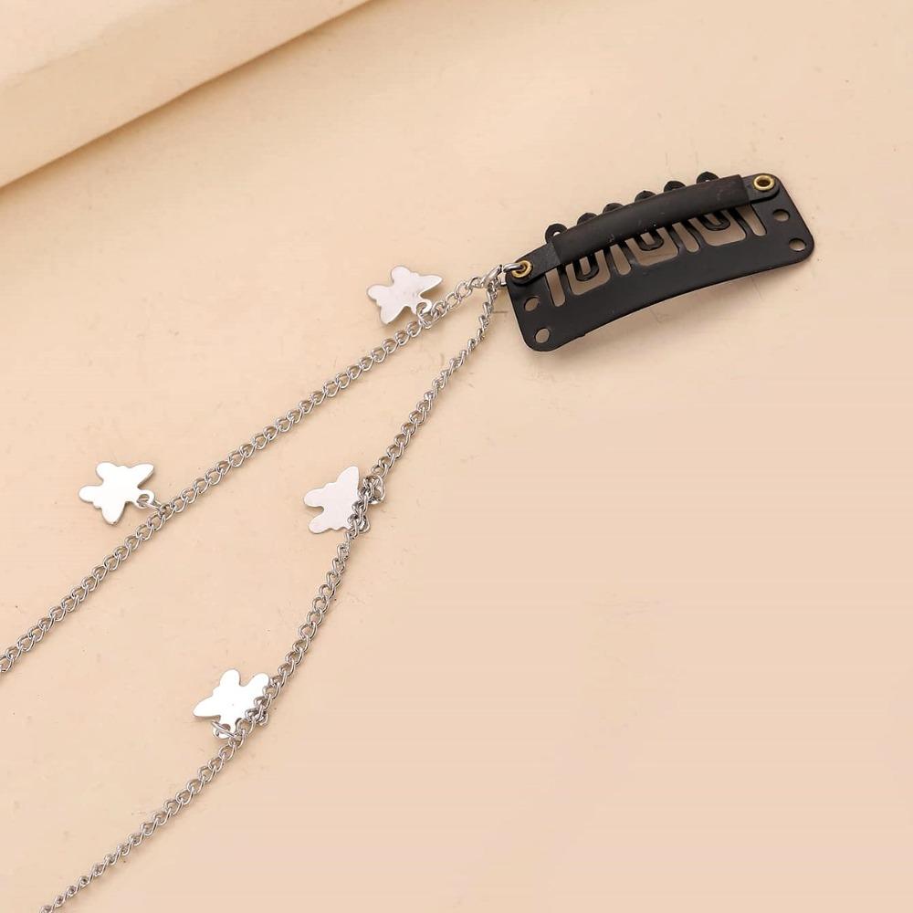 Stars Butterfly Women Hair Clips Decoration Chain Long Tassels Hairpin Braided Hair Chain  Girl