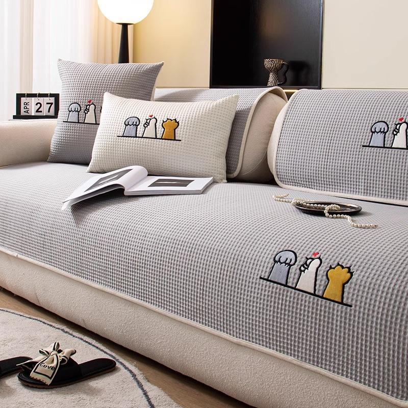 

Новая подушка для дивана из ледяного шелка, летний коврик, подушка для сиденья, мультяшная милая ветровка, летний чехол для дивана, ткань, полотенце 70*70cm