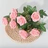 Single Of Bouquet Nine Head Roses Artificial Fake Flowers Wedding And Home Decor