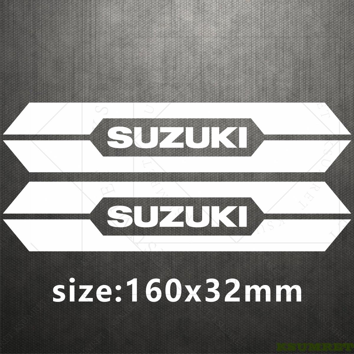 AAGJ1 Suzuki Motorcycle Stickers Decal Logo Tank Emblem Waterproof Sticker белый
