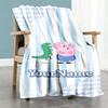 Peppa Pig Personalized Text Blanket Cozy Personalized Blanket Soft Warm Cozy Suitable for Chair Seaside Nap Bed for All Occasions
