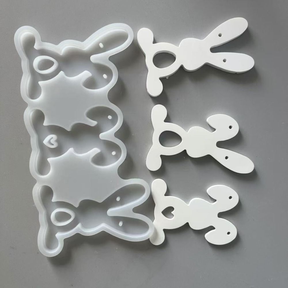 New Easter Bunny Aromatherapy Candle Mold 3D Silicone Plaster Mold Reusable DIY Resin Mold Home Decor