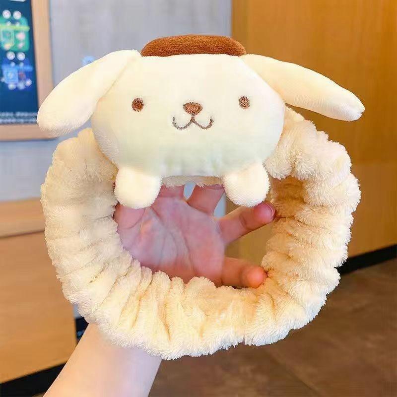 Sanrio Cinnamoroll & My Melody Cute Cartoon Plush Makeup Headband & Hair Clip Set for Women
