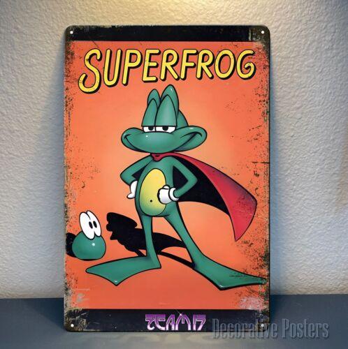 Superfrog Amiga Retro Video Game Metal Poster 20x30cm Signaluminum aluminum 20x30cm