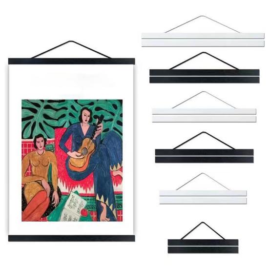 Magnetischer Posterrahmen Wandbehang Holz Malrahmen Leinwand Posterrahmen Fotohalter für Wanddekoration Ausstellung von Gemälden Kunstwerken