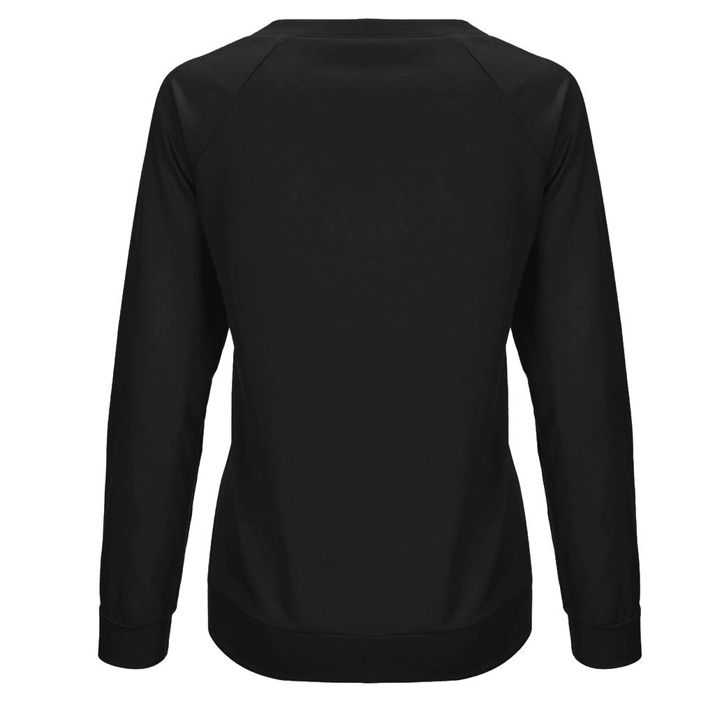 Women Casual Fashion Leopard Print Love Hoodless Plus Fleece Long-sleeved Sweater Top