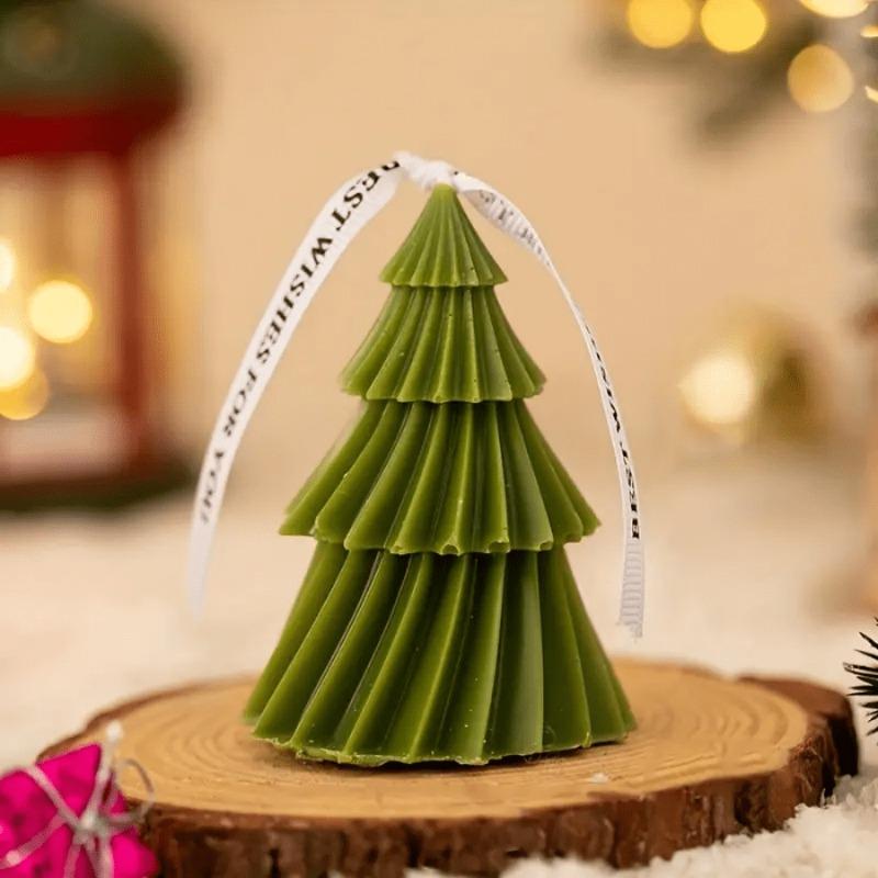Unique Handmade Christmas Tree Scented Candles - Fragrance Therapy for Home Decoration and Gift Creativity Fun Convenient