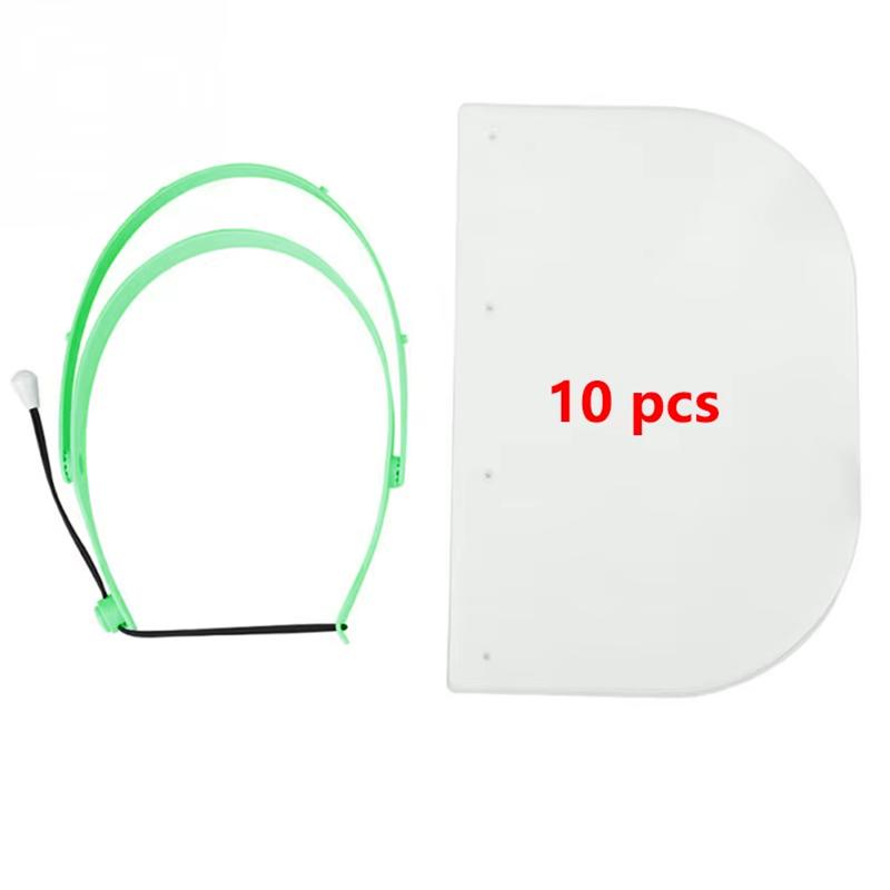 Dental Protective Face Dental Face Shield With 10Pcs Detachable Face Shield Anti-Fog Dustproof Replacement Covers Dentist Tools