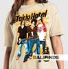 Унисекс винтажная футболка TOKIO HOTEL Музыкальная группа, мерч Tokio Hotel, Том Каулитц - Дизайн плаката Tokio Hotel Графическая футболка подарок ID