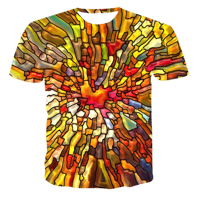 New Men's Short Sleeved Summer 3D Personalized Printed Current Design T-shirt