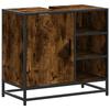 VidaXL Armoire de lavabo de salle de bain chêne fumé 65x33x60 cm, meuble de lavabo de salle de bain, meuble de salle de 849286