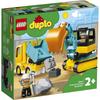 LEGO DUPLO Truck and Excavator Toy Set for Kids 1.5 To 4 Years Building Blocks Vehicle Playset 10931