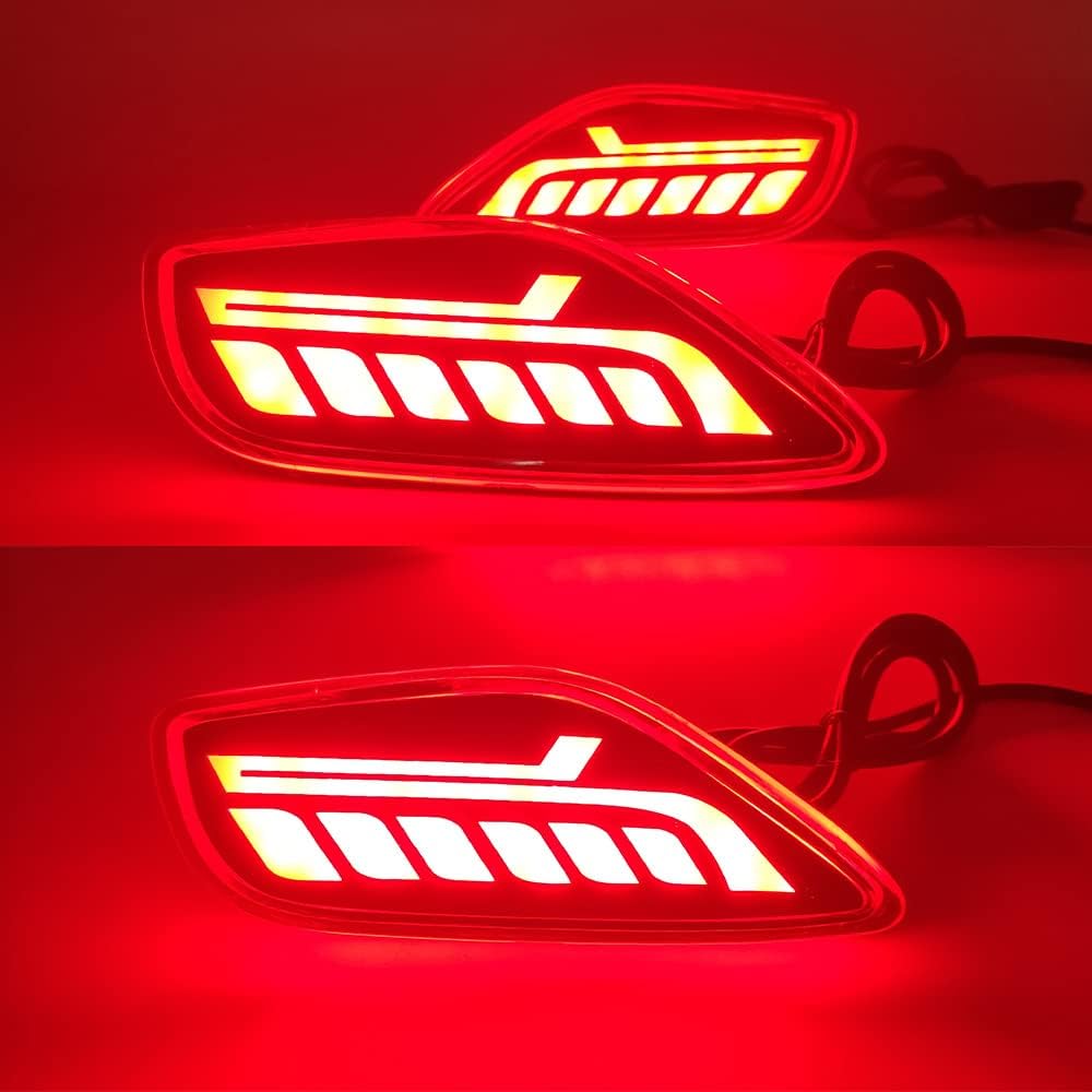 AIVYNA 2Pcs LED Tail Light Rear Bumper Reflector Light Rear Fog Lamp Brake Light Turn Signal Light for Kia Seltos 2019 2020 2021
